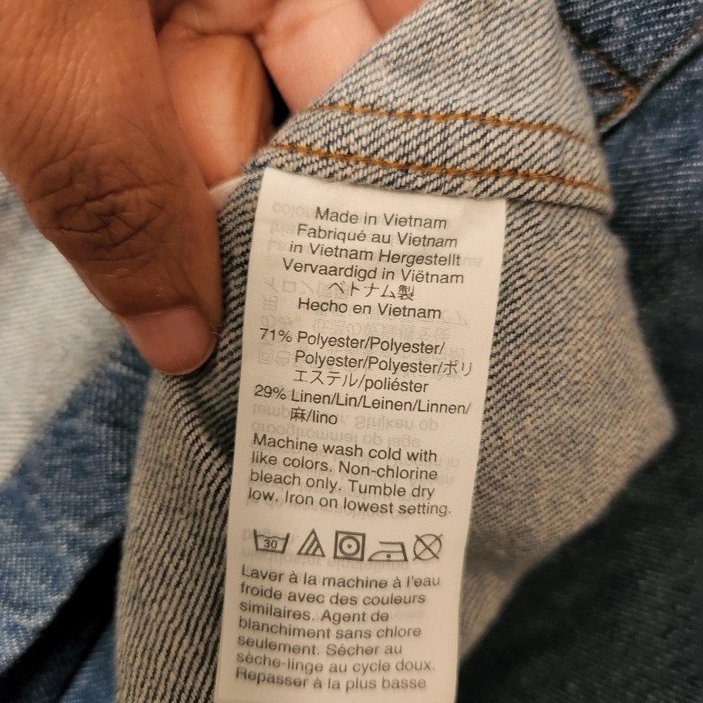 Madewell patch pocket denim dress xxs - Picture 6 of 6